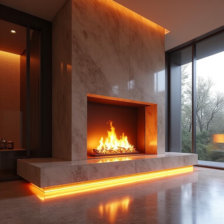 Diseño moderno de chimenea EmberLoma