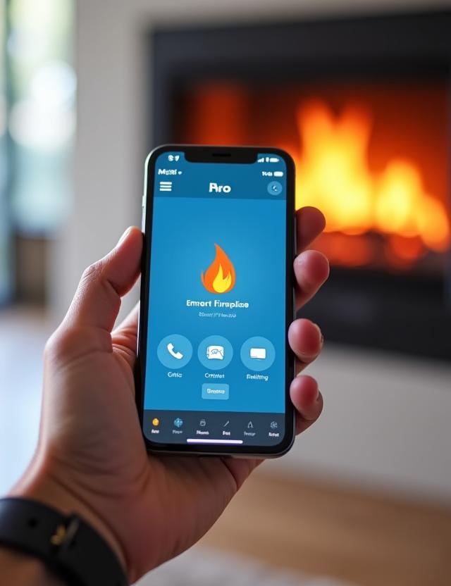 Control inteligente de chimenea mediante app